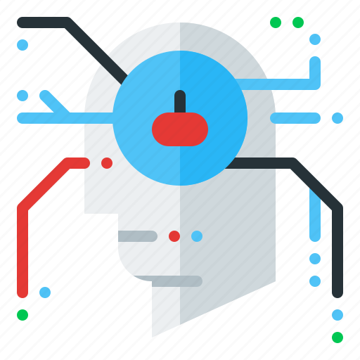 Cyborg, head, humanoid, machine, mind, robot, technology icon - Download on Iconfinder