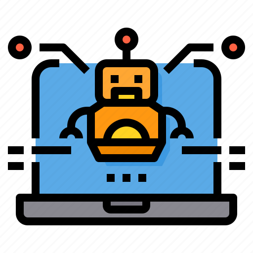 Artificial, engineering, intelligence, laptop, machine, robot icon - Download on Iconfinder