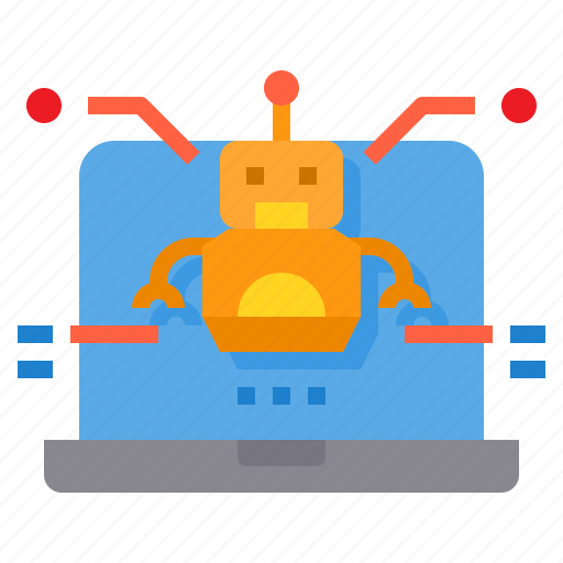Artificial, engineering, intelligence, laptop, machine, robot icon - Download on Iconfinder