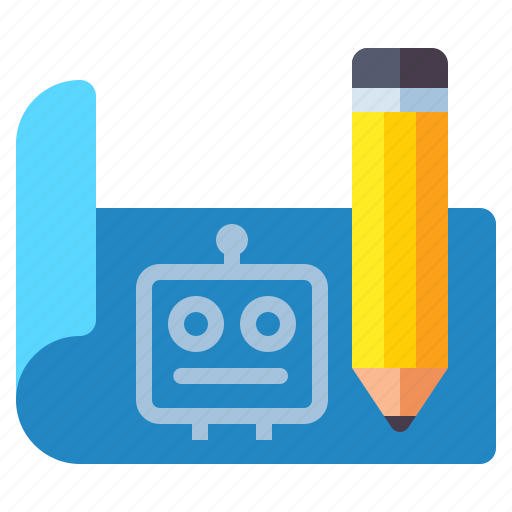 Blueprint, pen, plan, robot icon - Download on Iconfinder