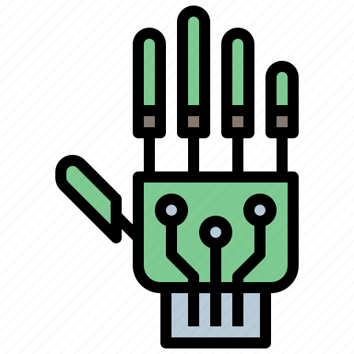 Artificial, computer, electronics, hand, machine, robot, robotic icon - Download on Iconfinder