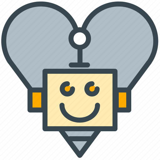 Love, robot, favorite, favourite, heart, romantic icon - Download on Iconfinder