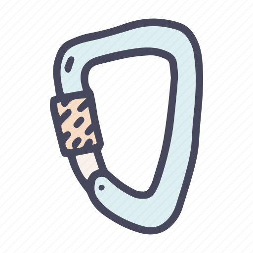 Climbing, carabiner, sport, triangle, clip, clasp, buckle icon - Download on Iconfinder