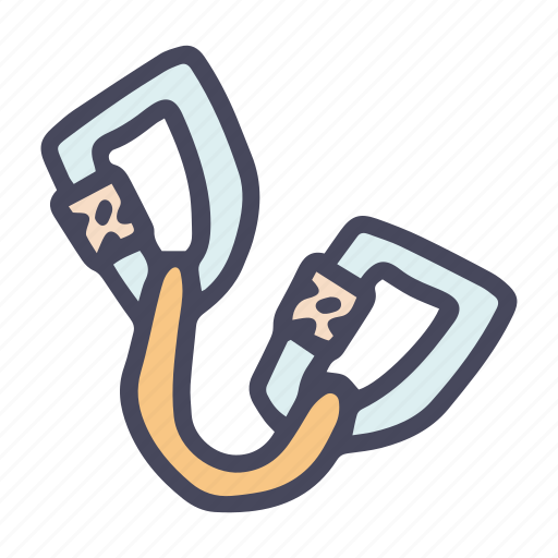 Climbing, quickdraw, carabiner, safety, extreme, sport, outfit icon - Download on Iconfinder