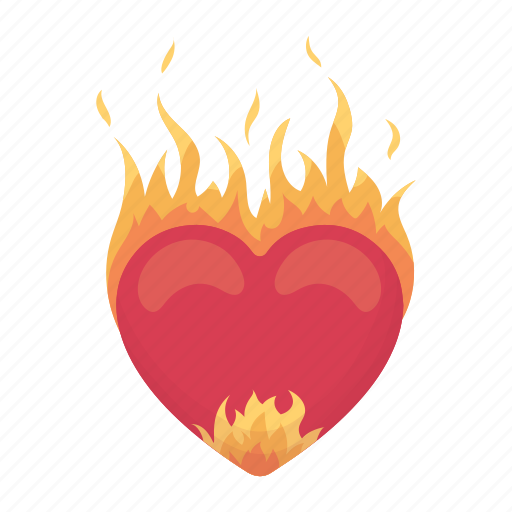Blazing, burn, heart, love, romance icon - Download on Iconfinder