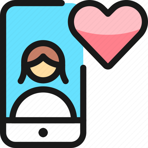 Dating, smartphone, woman icon - Download on Iconfinder