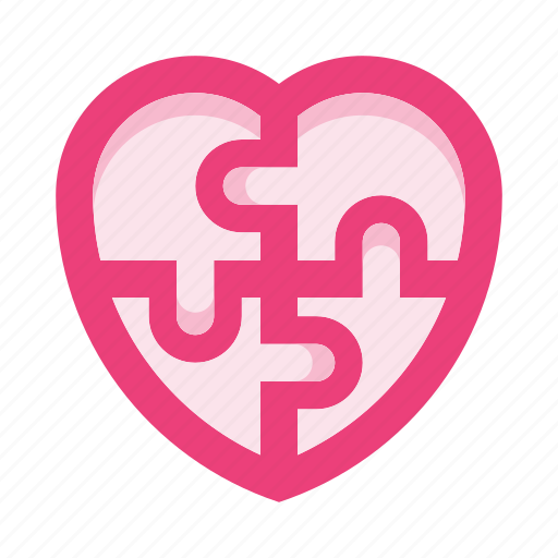 Puzzle, segments, pieces, heart, love, toy, romance icon - Download on Iconfinder