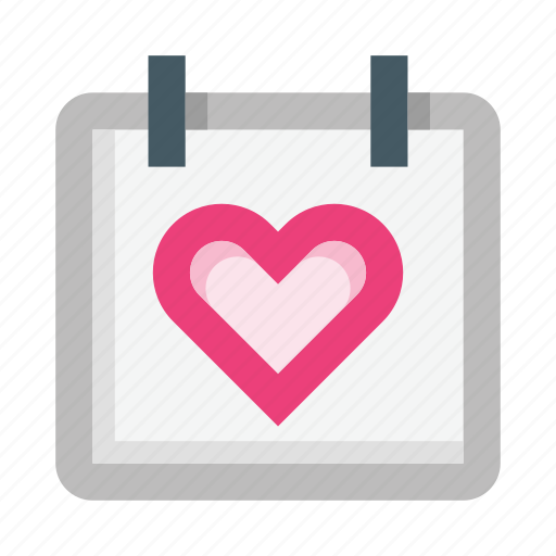 Calendar, date, heart, love, valentines, event, marriage icon - Download on Iconfinder