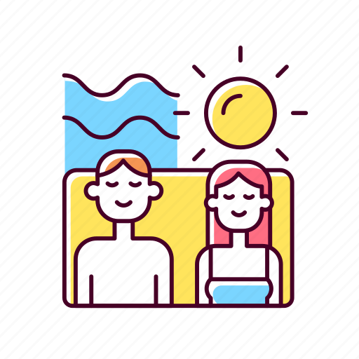 Romance, couple on beach, family vacation, summertime icon - Download on Iconfinder