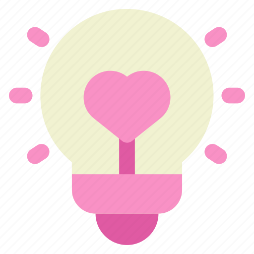 Romance, bulb, lamp, valentine icon - Download on Iconfinder