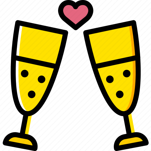 Champagne, glasses, lifestyle, love, romance icon - Download on Iconfinder