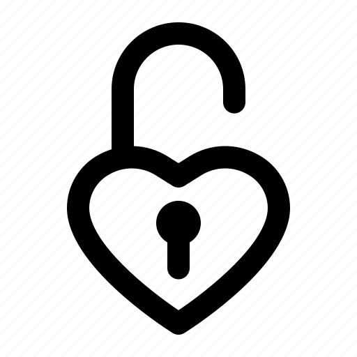 Heart, key, lock, romantic, unlocked, valentine icon - Download on Iconfinder