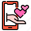 love, message, mobile, smartphone 