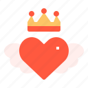 crown, heart, king, love, valentines, wings