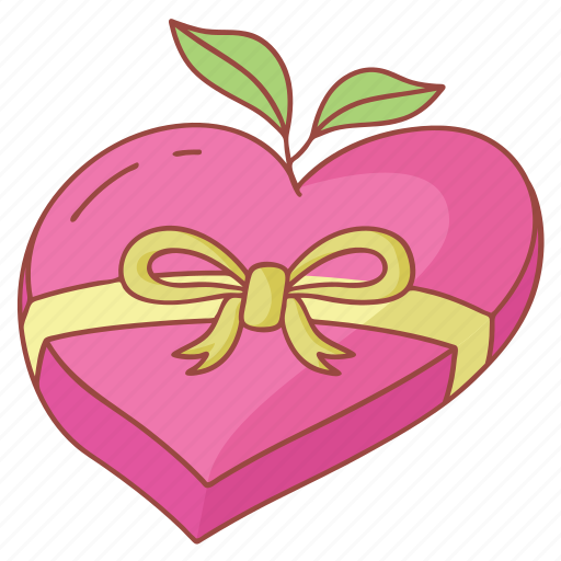 Valentine, sticker, heart shape box, wedding, heart, love, marriage sticker - Download on Iconfinder