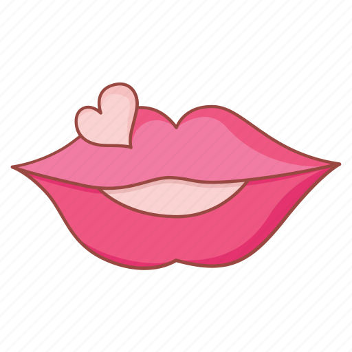 Valentine, sticker, kiss, love, lips, emoticon, emoji sticker - Download on Iconfinder