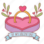 valentine, sticker, romantic, engagement ring, wedding, marriage 