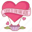 valentine, sticker, balloon, heart, love, air 