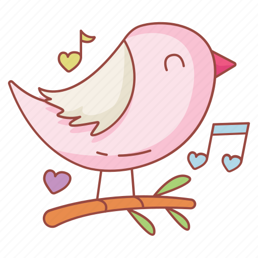 Valentine, sticker, bird, love, song, owl, music sticker - Download on Iconfinder