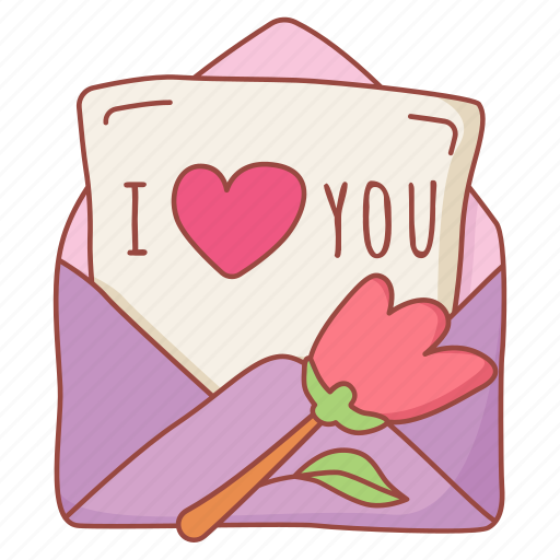 Valentine, sticker, i love you, love, heart, letter, greeting card sticker - Download on Iconfinder