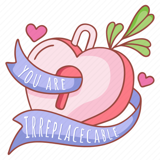 Valentine, sticker, padlock, romantic, heart, lock, love sticker - Download on Iconfinder