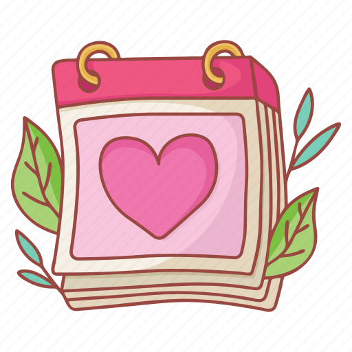 Valentine, sticker, calendar, emoticon, romantic, heart, date sticker - Download on Iconfinder