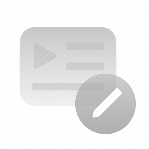 Playlist, play, video, music, edit icon - Download on Iconfinder