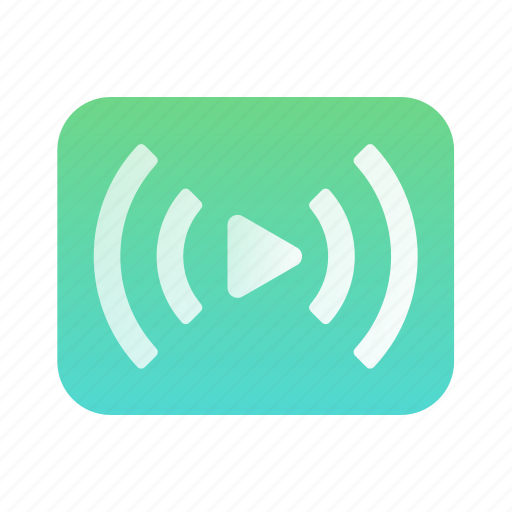 Cast, conference, play, stream, live icon - Download on Iconfinder