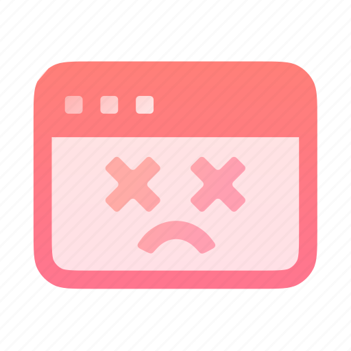 Sad, error, missing page, window, sad face icon - Download on Iconfinder