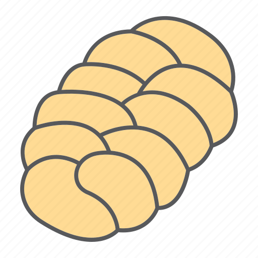 Bakery, braid, braided, bread, challah, food, loaf icon - Download on Iconfinder