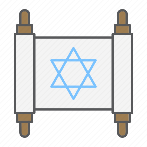David, hashanah, jewish, rosh, scroll, star, torah icon - Download on Iconfinder