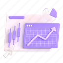 graphic chart, profit, increase, analysis, analytics, business, startup, finance, 3d object 