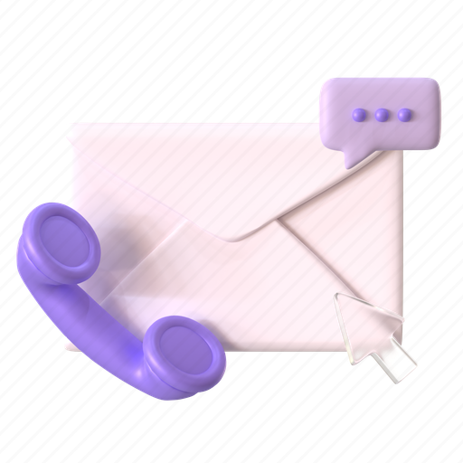 Communication, message, chat, telephone, notification, business, startup 3D illustration - Download on Iconfinder