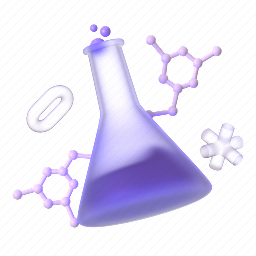 Science, laboratory, flask, research, cell, education, school 3D illustration - Download on Iconfinder