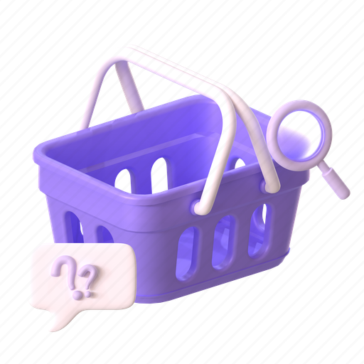 Shopping basket empty, empty cart, shopping, delete, cancel, empty state, interface design 3D illustration - Download on Iconfinder