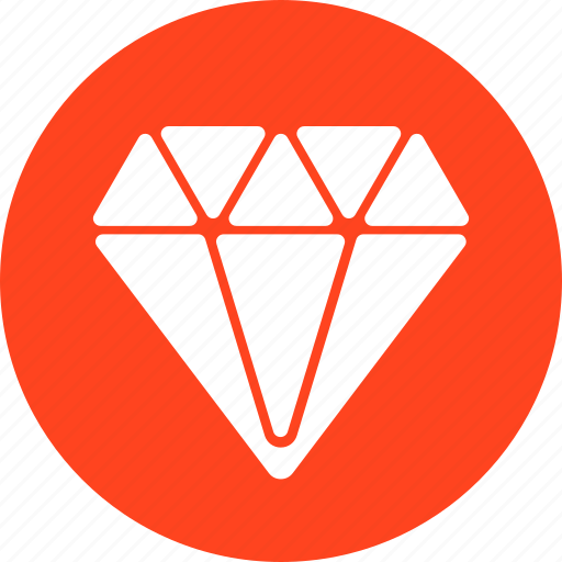 Best, circle, diamond, gem, jewelry, premium, red icon - Download on Iconfinder