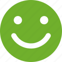 cheerful, face, green, happy, like, smile, smiley 