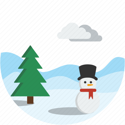 Landscape, scenery, snow, snowman, winter, christmas, xmas icon - Download on Iconfinder