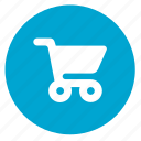 cart, basket, buy, ecommerce, shop, shopping, round