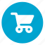 cart, basket, buy, ecommerce, shop, shopping, round 