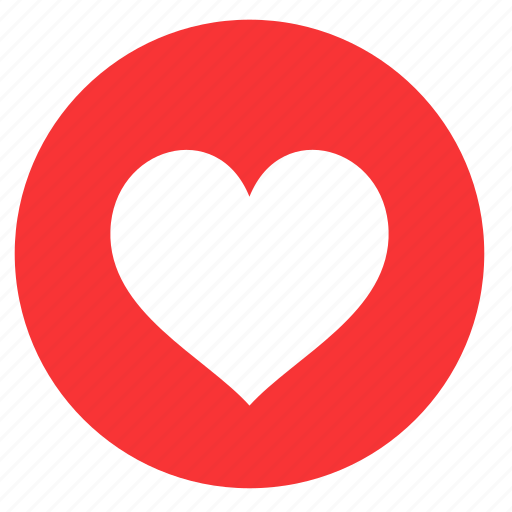 Heart, favourite, like, love, valentine, valentines, round icon - Download on Iconfinder