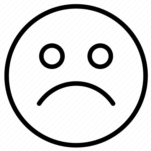 Emoji, expression, face, outline, sad icon - Download on Iconfinder