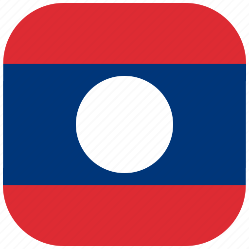 Country, flag, laos, national, rounded, square icon - Download on Iconfinder