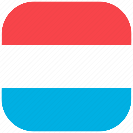 Country, flag, luxembourg, national, rounded, square icon - Download on Iconfinder