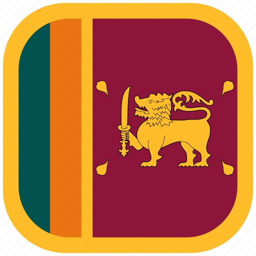 Sri, lanka, flag, national, country, rounded, square icon - Download on Iconfinder