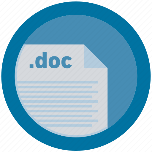 Doc, document, extension, file, format, round, roundettes icon - Download on Iconfinder