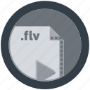 document, extension, file, flv, format, round, roundettes