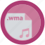 document, extension, file, format, round, roundettes, wma 