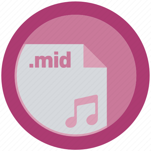 Document, extension, file, format, mid, round, roundettes icon - Download on Iconfinder