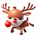 rudolf, deer, winter, santa, xmas, christmas, reindeer, elk, rudolph 